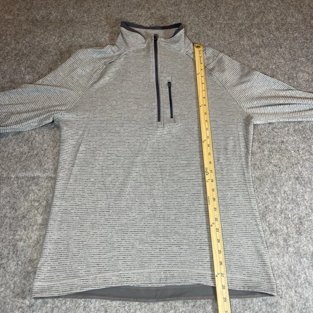 Lululemon Pullover Mens L Gray Half Zip  Performance Thumb Hole Chest Pocket